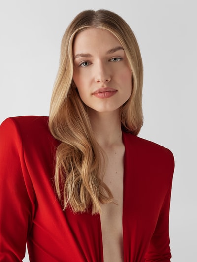 Alexandre Vauthier Abendkleid mit Schulterpolstern Rot 3