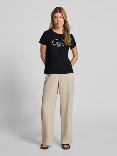 Tom Tailor Denim T-shirt o kroju regular fit z czystej bawełny Czarny 1