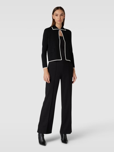 Max Mara Studio Gebreid jack met contraststrepen, model 'LEGGE' Zwart - 1