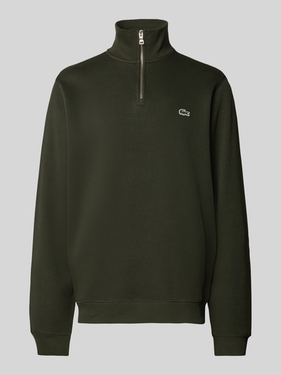 Lacoste Gebreide pullover met opstaande kraag Donkergroen - 2