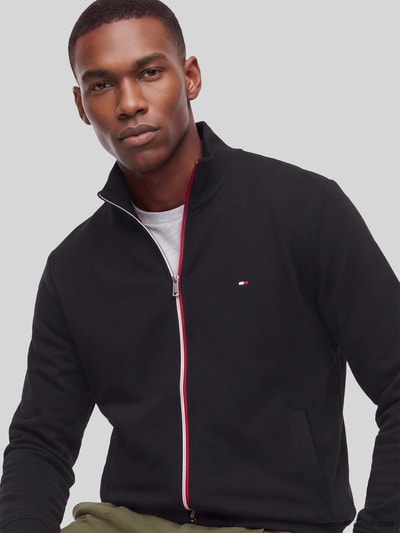 Tommy Hilfiger Regular Fit Sweatjacke aus reiner Baumwolle Black 3