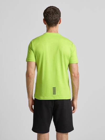 EA7 Emporio Armani T-shirt met labelprint Grasgroen - 5