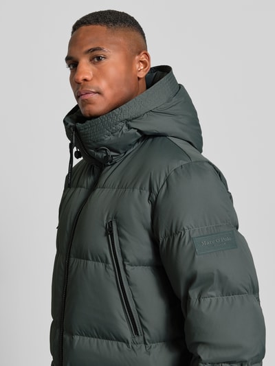 Marc O'Polo Płaszcz puchowy o kroju regular fit z kapturem Grafitowy 3