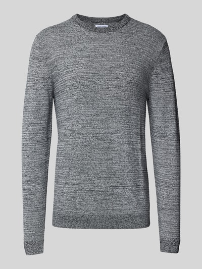 Jack & Jones Strickpullover mit Rundhalsausschnitt Modell 'OTTO' Dunkelgrau Melange 2