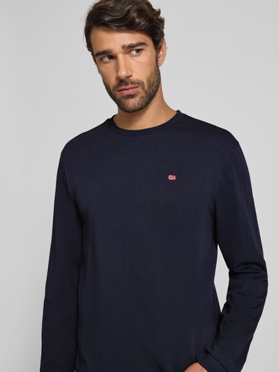 Napapijri Longsleeve mit Logo-Stitching Modell 'Salis' Marine 3