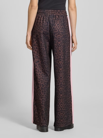 OH APRIL Broek met galonstrepen en elastische band, model 'Kael' Middenbruin - 5