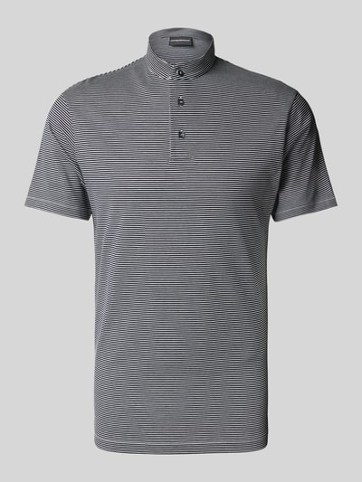Emporio Armani Slim Fit Poloshirt mit Stehkragen Dunkelblau 2
