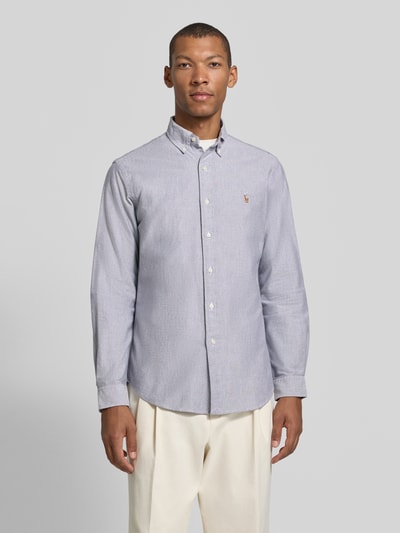 Polo Ralph Lauren Custom Fit Freizeithemd mit Logo-Stickerei Dunkelblau 4