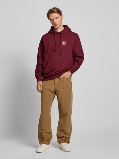 Tommy Jeans Hoodie met labelstitching Bordeaux - 1