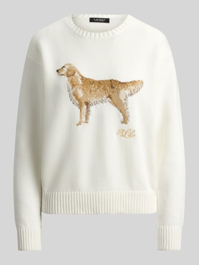 Lauren Ralph Lauren Regular Fit Strickpullover aus reiner Baumwolle Weiss 2