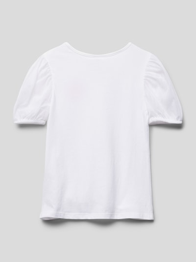 s.Oliver RED LABEL T-Shirt mit Puffärmeln Weiss 3