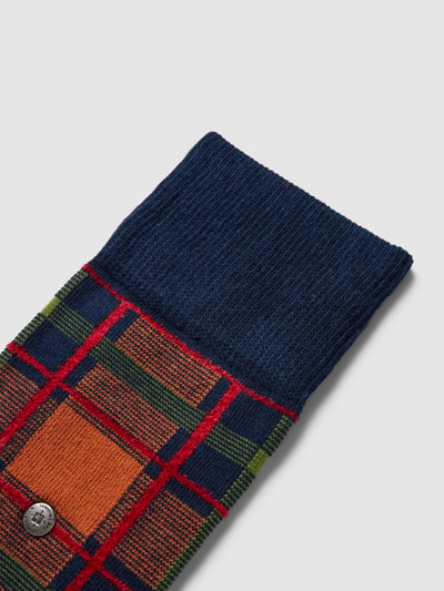 Burlington Socken mit Label-Stitching Marine 2