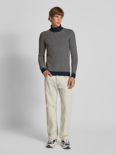 Blend Gebreide coltrui Donkerblauw - 1