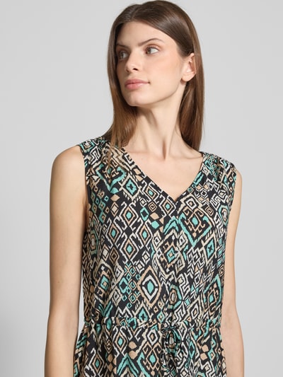 s.Oliver RED LABEL Regular Fit Knielanges Kleid aus strukturiertem Viskose-Mix BLACK 3