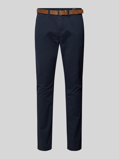 Tom Tailor Denim Slim Fit Chino mit Gürtel Dunkelblau 2