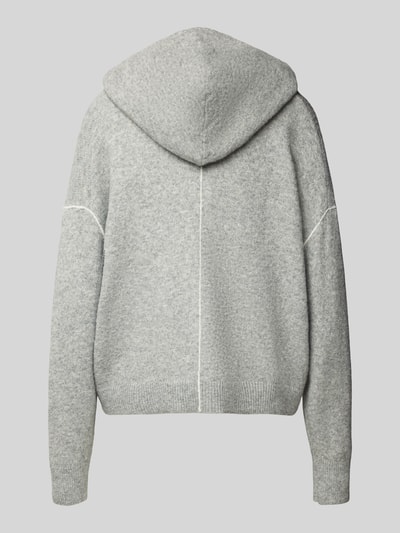 Calvin Klein Underwear Bluza z kapturem o kroju oversized z imitacji dzianiny model ‘Plush’ Jasnoszary 3