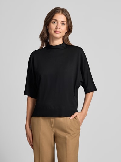 OPUS relaxed fit 3/4-shirt van viscosemix model 'Sinse' Zwart - 4