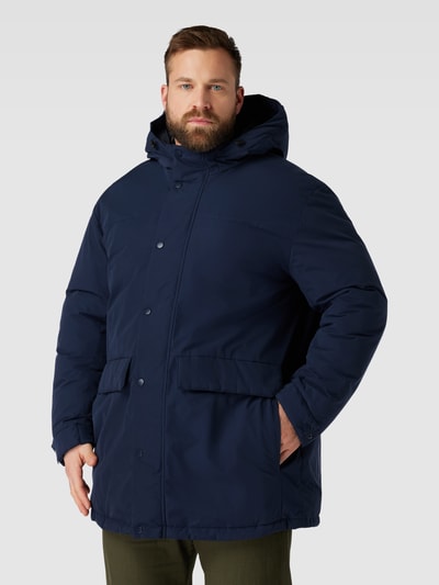 Jack & Jones Plus Parka PLUS SIZE z patkami na rękawach model ‘CHAMP’ Granatowy 4