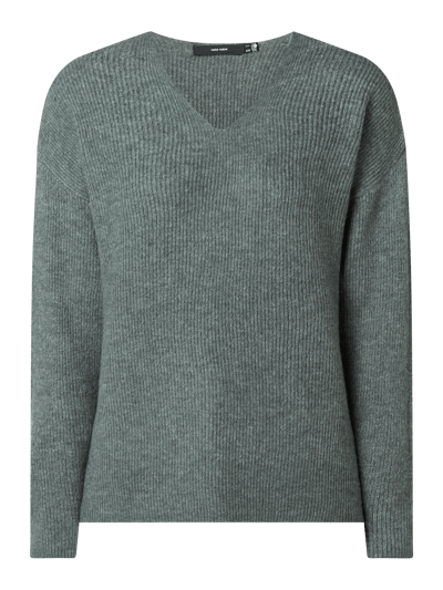 Vero Moda Pullover mit Rippenstruktur  Mint Melange 2