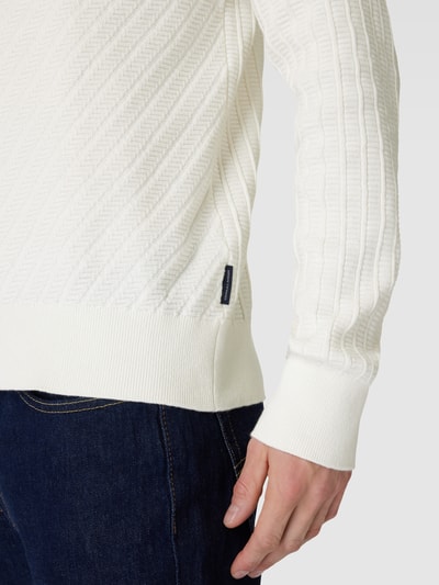 ARMANI EXCHANGE Strickpullover mit Strukturmuster Offwhite 3