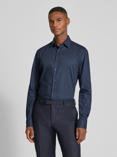 Jake*s Slim Fit Business-Hemd mit Knopfleiste Marine 4