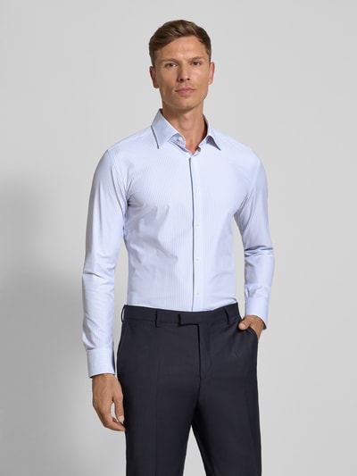 BOSS Slim Fit Businesshemd mit Kentkragen Modell 'HANK' Bleu 4