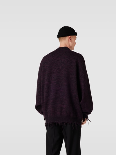 VETEMENTS Oversized Pullover mit Label-Stitching Violett 5