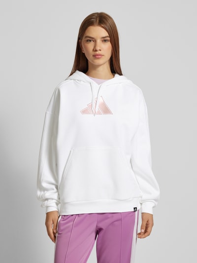 ADIDAS SPORTSWEAR Hoodie mit Label-Print Modell 'Holiday' Offwhite 4