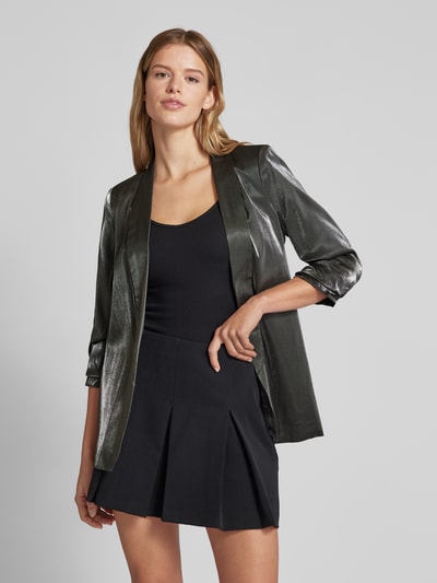 Pieces Loose Fit Longblazer aus Viskose-Mix mit gerafftem Ärmel Modell 'BOSELLA' Black 4