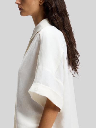 BOSS Orange Regular Fit Bluse aus Leinen-Viskose-Mix Modell 'BISENAS' Offwhite 6