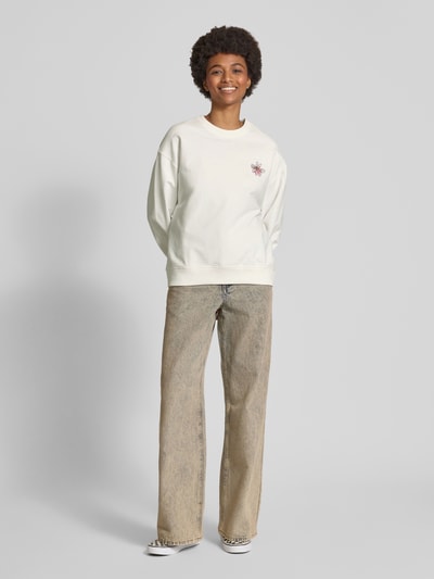Marc O'Polo Denim Sweatshirt met ribboorden Wit - 1