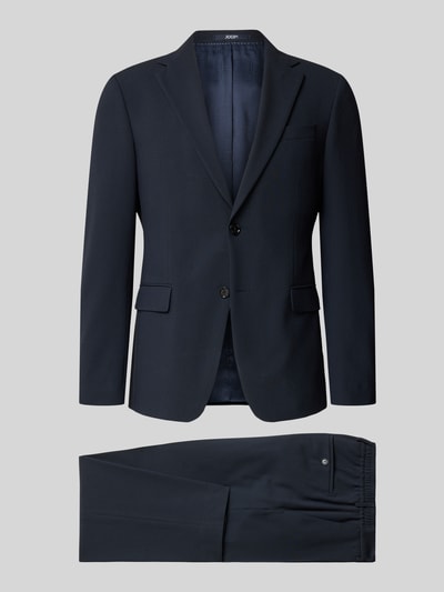 Productfoto, Anzug mit Reverskragen und Hose mit elastischem Bund van JOOP! collectie, donkerblauw, materiaalmix met viscose, regular fit