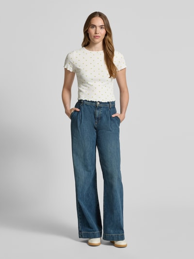 Vero Moda Regular fit T-shirt van katoenmix, model 'HARRY' Wit - 1