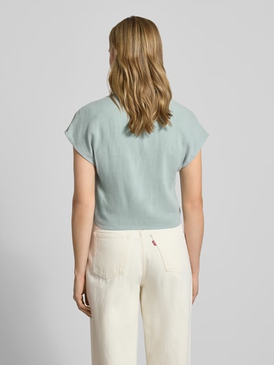 ONLY Regular Fit Blusentop aus Viskose-Leinen-Mix Modell 'SIESTA' Schilf 5