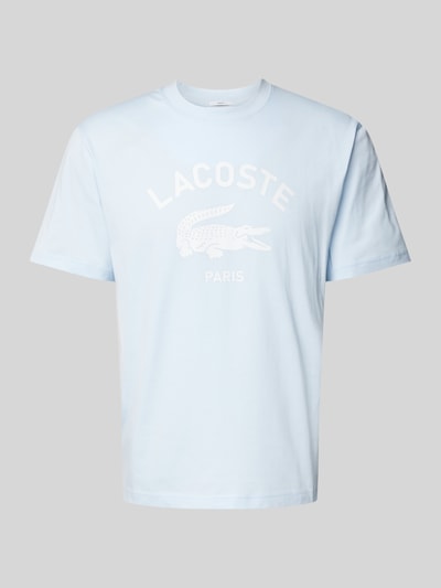 Lacoste T-Shirt mit Label-Print Modell 'HERITAGE' Hellblau 2