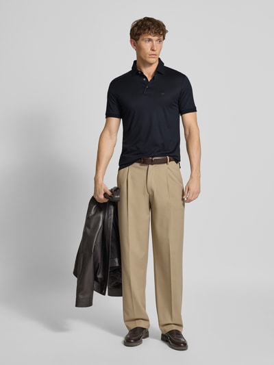 Emporio Armani Regular Fit Poloshirt mit Label-Print Marine 1