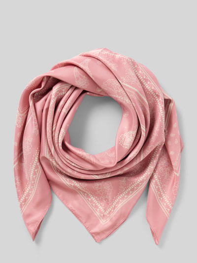 Produktfoto, Tuch mit Allover-Paisley-Print van Jake*s Casual in roze satijn met bloemenprint, rechthoekige pasvorm, breedte 45 cm, lengte 45 cm
