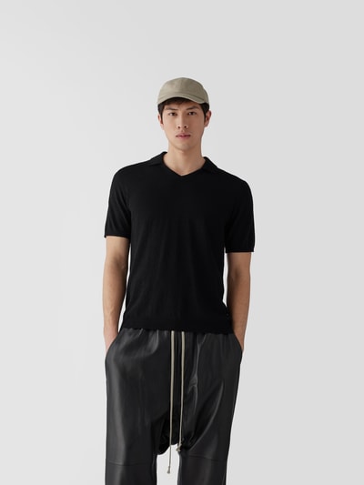 Roberto Collina Poloshirt mit Strukturmuster Schwarz 4
