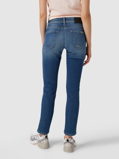 Cambio Skinny fit jeans met siersteentjes, model 'Parla' Blauw - 5