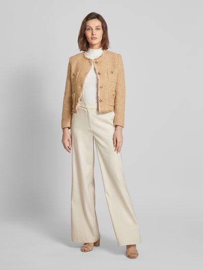 Mango Blazer mit Strukturmuster Modell 'CARLITA' Beige 1