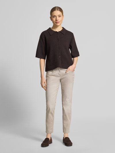 Tom Tailor Tapered Fit Chino aus Baumwoll-Mix Taupe 1