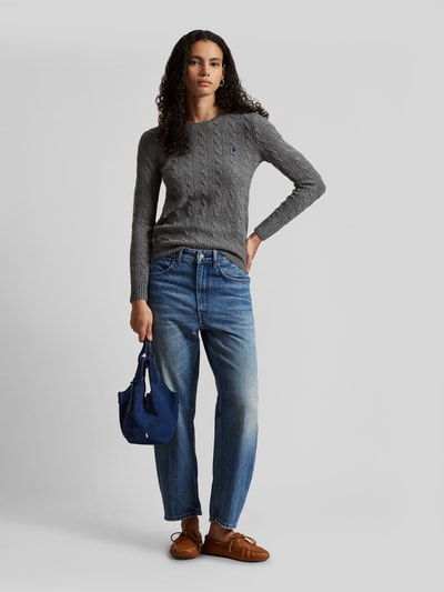 Polo Ralph Lauren Regular Fit Pullover aus Woll-Kaschmir-Mix 'JULIANNA' Mittelgrau Melange 1