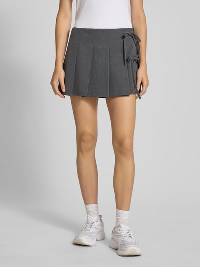 Only Uitlopende skort met viscose, model 'MELANIE' Antraciet gemêleerd - 4