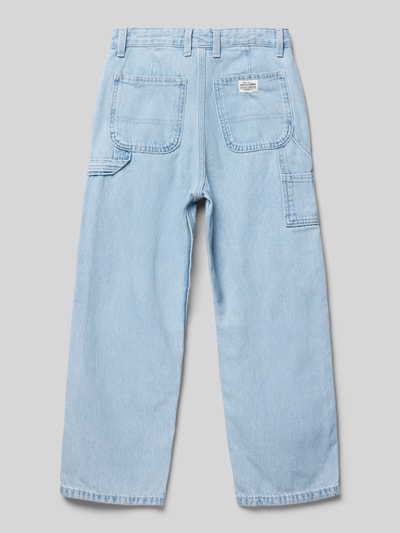 Jack & Jones Straight leg jeans met labelpatch, model 'ALEX' Lichtblauw - 3