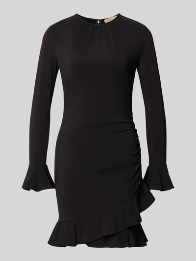 MICHAEL Michael Kors Minikleid mit Rundhalsausschnitt und Raffungen Black 1