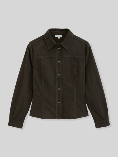 Marc O'Polo Regular Fit Langarmbluse aus reiner Baumwolle Dunkelbraun 2