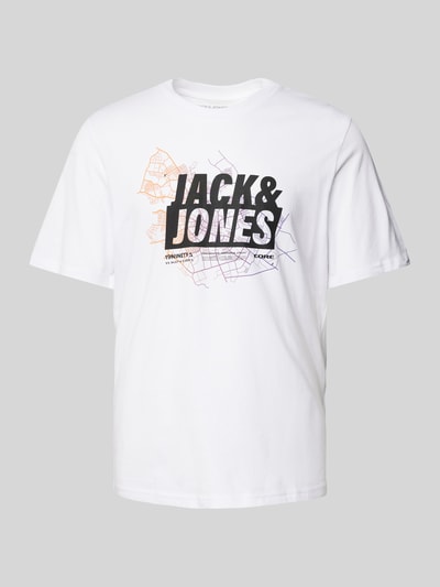 Jack & Jones T-Shirt mit Label-Print Weiss 2