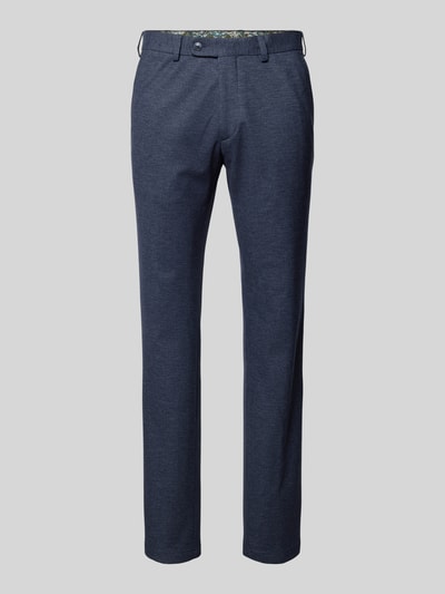 DIGEL Modern fit pantalon met riemlussen, model 'Sergio' Donkerblauw - 2