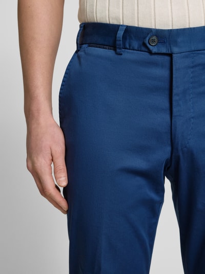 Hiltl Regular fit stoffen broek met strookzak, model 'PEAKER' Donkerblauw - 3