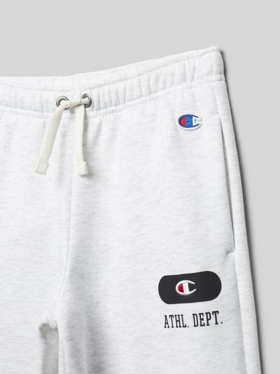 CHAMPION Sweatpants met logostitching Ecru gemêleerd - 2